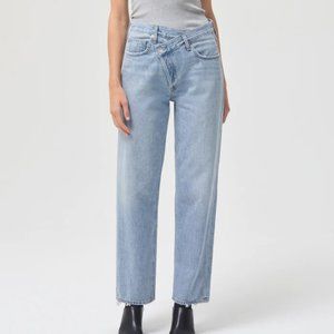 NWT Agolde Criss Crossed Upsized Jeans in Suburbia - Sz 25